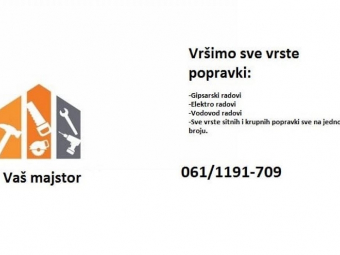 gipsarski, vodovodni i elektro radovi besplatni mali oglasi