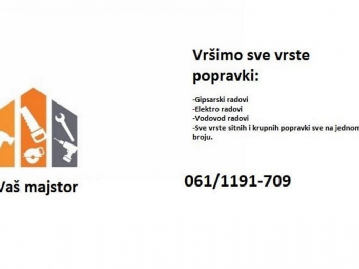 vršimo sve vrste popravki gipsarski radovi besplatni mali oglasi
