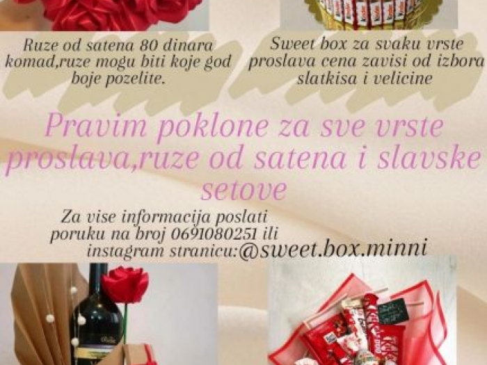 pokloni pravim poklone za sve vrste proslava, ruze od satena i slavske setove besplatni mali oglasi