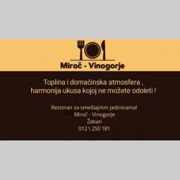restoran miroč besplatni mali oglasi