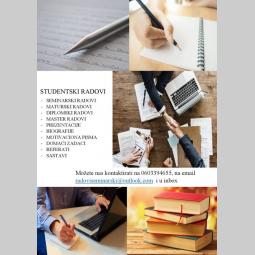 seminarski, diplomski i maturski radovi besplatni mali oglasi
