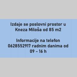 poslovni prostor izdavanje kneza miloša besplatni mali oglasi