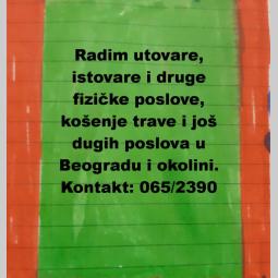 posao tražim radim utovare, istovare i druge fizičke poslove, košenje trave i još dugih poslova besplatni mali oglasi
