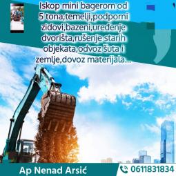 iskop mini bagerom od 5 tona besplatni mali oglasi