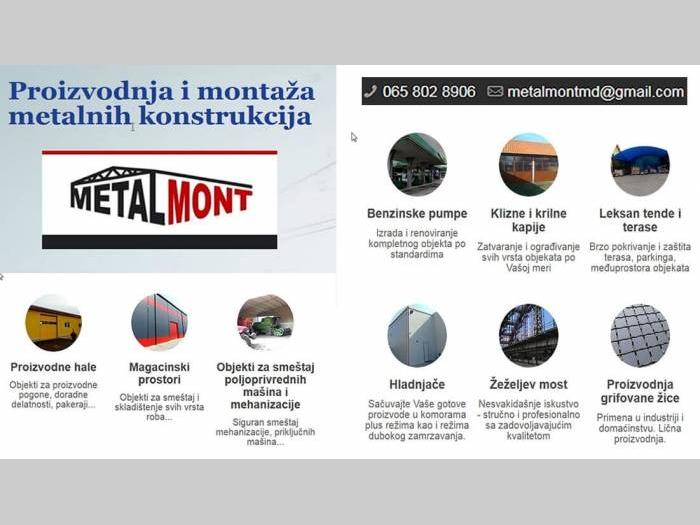 montaža metalnih konstrukcija novi sad i okolina besplatni mali oglasi