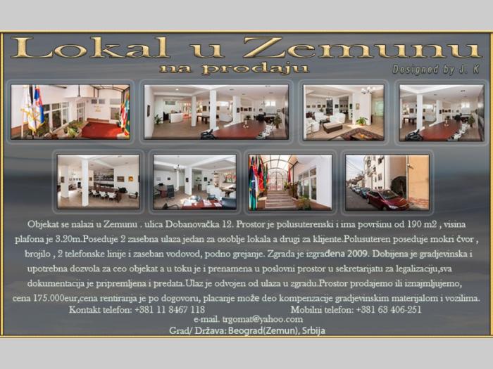 lokal u zemunu na prodaju besplatni mali oglasi