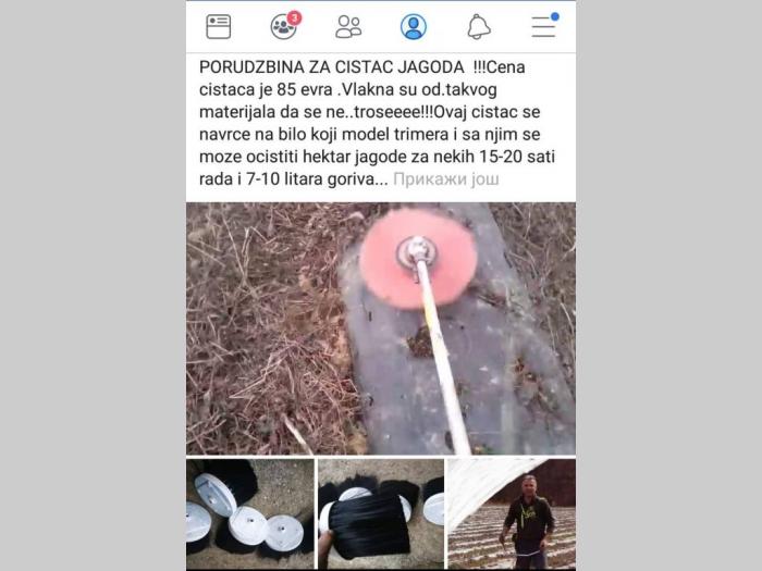 čistač za jagode koji se navrće na trimer besplatni mali oglasi