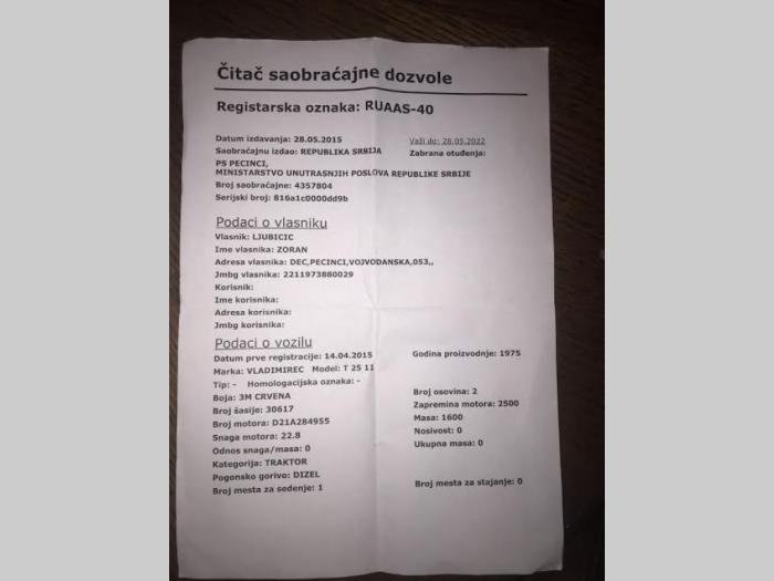 traktor vladimirac t 25 besplatni mali oglasi
