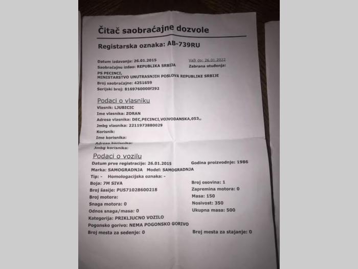 priključno vozilo besplatni mali oglasi