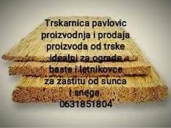 trska pletena, proizvodi od trske stukatur i trsčana izolacija besplatni mali oglasi