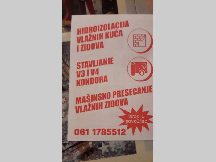hidroizolacija vlažnih kuća i zidova besplatni mali oglasi