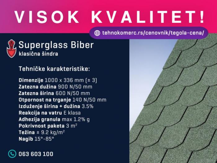 tegola superglas biber besplatni mali oglasi