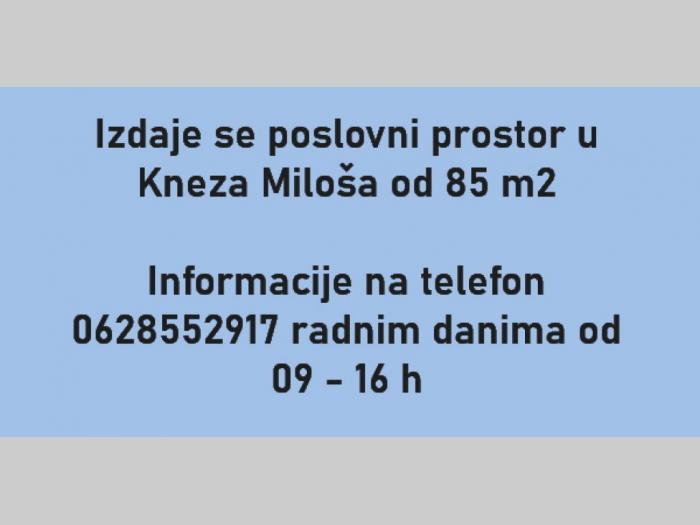poslovni prostor izdavanje kneza miloša besplatni mali oglasi