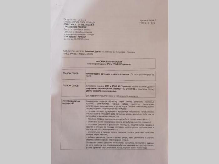 plac 97 ari u ugrinovcima opština zemun besplatni mali oglasi