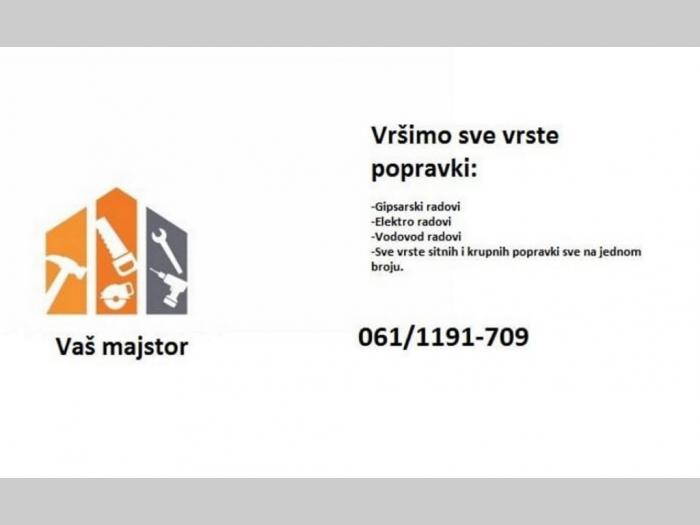 vršimo sve vrste popravki gipsarski radovi besplatni mali oglasi