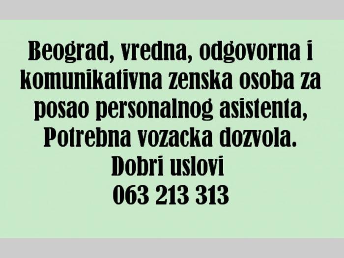 posao ženska osoba za posao personalnog asistenta besplatni mali oglasi