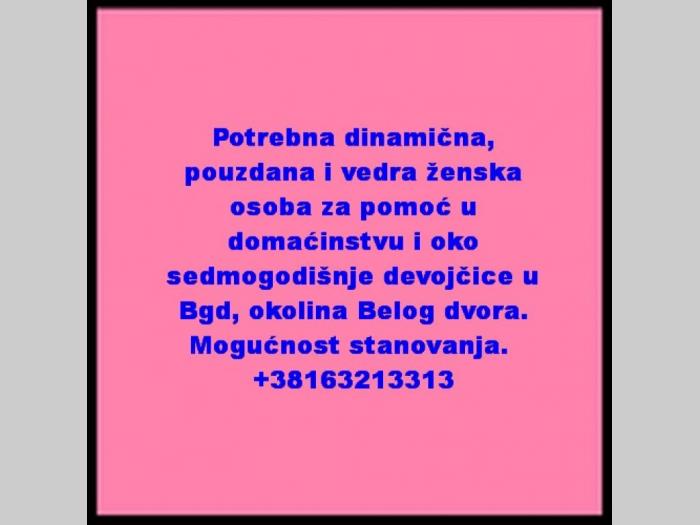 posao pouzdana zena za pomoc porodici besplatni mali oglasi