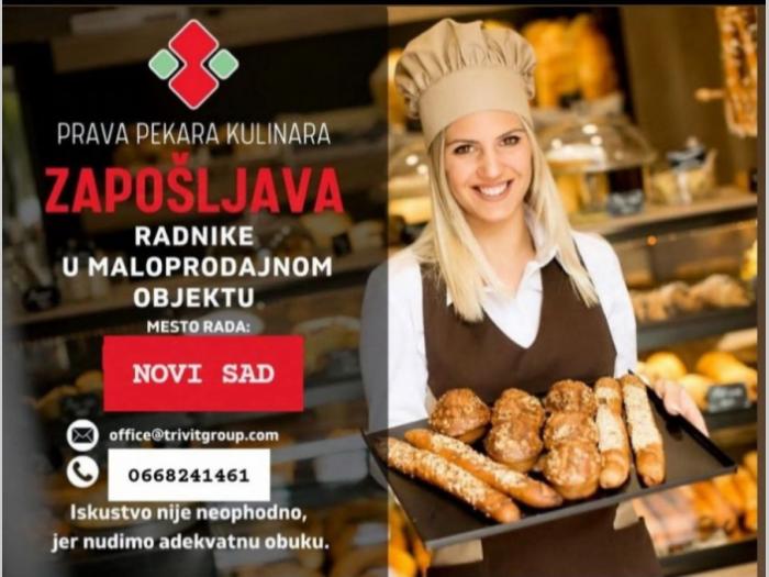 posao prava pekara kulinara zapošljava radnike u maloprodajnom objektu besplatni mali oglasi