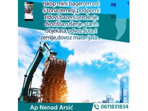 iskop mini bagerom od 5 tona besplatni mali oglasi